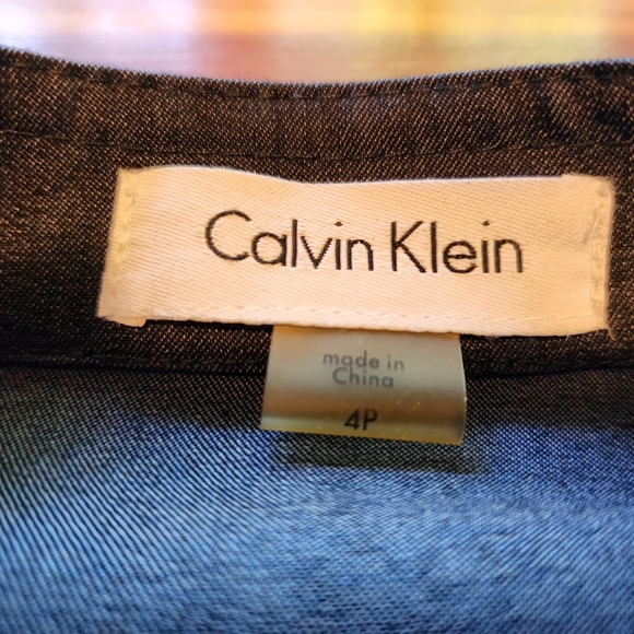 Calvin Klein Button Up Dress size 4P - Picture 2 of 4